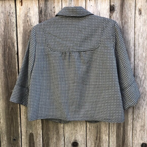 Vintage Larry Levine Black White Suit Jacket Size 12 - Picture 5 of 8